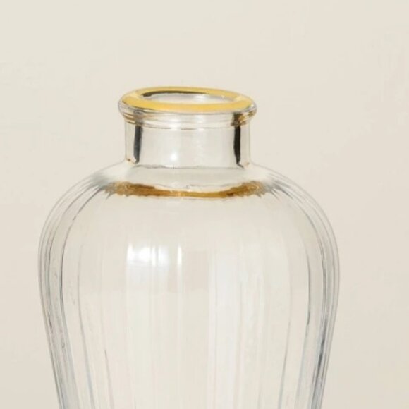 9" Fluted Clear Glass Bud Vase Gold Rim – Hearth & Hand Magnolia, Christmas 2024 - Picture 3 of 6